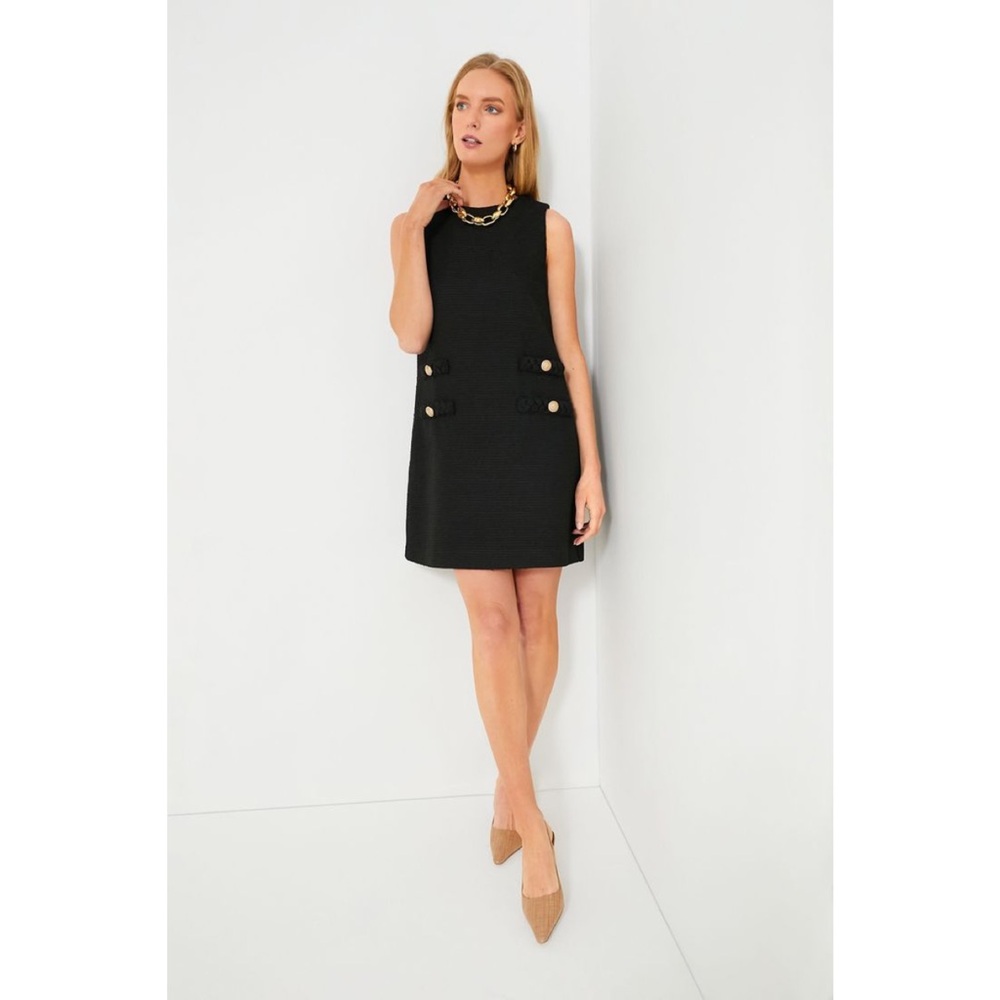 Tuckernuck | Black Tweed Sleeveless Jackie Shift Dress New w/ Tags ~ XL - Picture 3 of 15